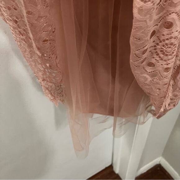 DRESS THE POPULATION River Lace Off the Shoulder Fit & Flare Dress - Picture 8 of 13